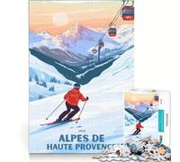 Rompecabezas 1000 Affiche Alpes Haute Provence, Juguete de decoración de Pared, desafío difícil, cumpleaños y Navidad 38x26cm