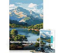 Rompecabezas 1000 Aigüestortes I Estany De Sant Maurici Diversión precisa para unir Piezas Diversión cognitiva Juego de Ritmo Lento Diversión Cumpleaños Arte Juego (50x75cm)