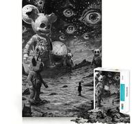 Rompecabezas 1000 Astronautas de lo Desconocido Diversión precisa y articulada Juego cognitivo Diversión a Ritmo pausado Juego artístico para cumpleaños (38x52cm)