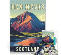 Rompecabezas 1000 Ben Nevis en Escocia, decoración de Pared de Juguete, desafío difícil, cumpleaños y Navidad 38x26cm