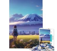 Rompecabezas 1000 Caída en el Monte Fuji Juguetes adictivos para Cultivar la Paciencia Juegos relajantes Aprendizaje Educativo Regalos de Amigo Invisible (Tamaño 38x26cm)