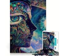 Rompecabezas 1000 Despertar Tercer Ojo Articulación precisa Diversión Diversión cognitiva Juego Tiempo Lento Diversión Cumpleaños Arte Juego (50x75cm)