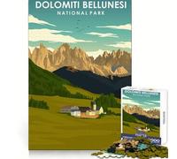 Rompecabezas 1000 Dolomiti Bellunesi Art Smooth Joint Fun Brain Puzzle Gift Easy Time Play Birthday Mind Gift 38x52cm