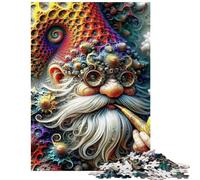 Rompecabezas 1000 El Gnomo Besado Fractal Rompecabezas para Adolescentes Vacaciones en Casa Matar el Tiempo Reto para Completar Regalos para Reducir el Estrés (38x52cm)