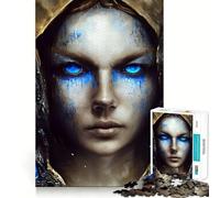 Rompecabezas 1000 Lágrimas Azules de la Desesperación,Arte de Ajuste, Actividad de Juego Inteligente,Juego Divertido para Tiempo Libre,Regalo de Cumpleaños 50x75cm