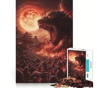 Rompecabezas 1000 Luna de Sangre Terror Flawless Fit Art,Actividad de Juego Inteligente,Juego Divertido para el Tiempo Libre,Regalo de cumpleaños 38x26cm
