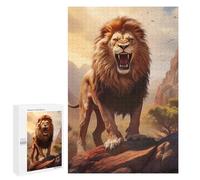 Rompecabezas 1000 PCS Angry Wild Lion Rompecabezas para Adultos Juguete Decoración De Pared Patrón De Ensamblaje Oferta como Regalos para Toda La Familia 1000 PCS
