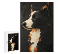 Rompecabezas 1000 PCS Border Collie Dog Portrait Rompecabezas para Adultos Juguete Decoración De Pared Regalo De Cumpleaños Oferta como Regalos para Toda La Familia 1000 PCS