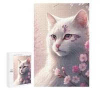 Rompecabezas 1000 PCS Cherry Blossom Cat Fantasy Rompecabezas para Adultos Juguete Decoración De Pared Patrón De Ensamblaje Oferta como Regalos para Toda La Familia 1000 PCS