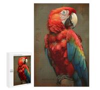 Rompecabezas 1000 PCS Colorful Macaw Parrot Art Print-4 Rompecabezas para Adultos Que Mejoran La Memoria. Un Reto para Completar Cumpleaños 1000 PCS