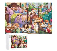 Rompecabezas 1000 PCS Corgi Dogs in Cozy Living Room Rompecabezas Juguetes Antiestrés Pero Divertidos Y Humorísticos Oferta como Regalos para Toda La Familia 1000 PCS