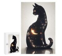 Rompecabezas 1000 PCS Cosmic Cat Silhouette Rompecabezas para Adultos Juguete Decoración De Pared Regalo De Cumpleaños Oferta como Regalos para Toda La Familia 1000 PCS