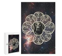 Rompecabezas 1000 PCS Cosmic Flat-Coated Retriever Rompecabezas para Adultos Juguete Decoración De Pared Patrón De Ensamblaje Oferta como Regalos para Toda La Familia 1000 PCS