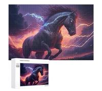 Rompecabezas 1000 PCS Electric Lightning Horse Artwork Rompecabezas Juguetes Antiestrés Pero Divertidos Y Humorísticos Oferta como Regalos para Toda La Familia 1000 PCS