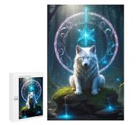 Rompecabezas 1000 PCS Enchanted Wolf in Mystic Forest Rompecabezas para Adultos Juguete Decoración De Pared Regalo De Cumpleaños Oferta como Regalos para Toda La Familia 1000 PCS