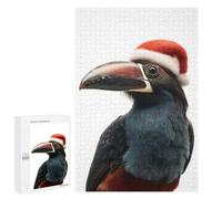 Rompecabezas 1000 PCS Festive Toucanet Bird with Santa Hat Rompecabezas para Adultos Juguete Decoración De Pared Regalo De Cumpleaños Oferta como Regalos para Toda La Familia 1000 PCS