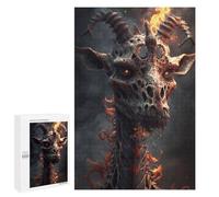 Rompecabezas 1000 PCS Fiery Demon Skull Rompecabezas para Adultos Juguete Decoración De Pared Regalo De Cumpleaños Oferta como Regalos para Toda La Familia 1000 PCS