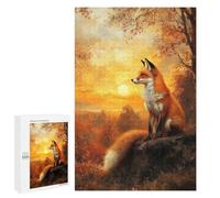 Rompecabezas 1000 PCS Fox at Sunset Rompecabezas para Adultos Juguete Decoración De Pared Regalo De Cumpleaños Oferta como Regalos para Toda La Familia 1000 PCS