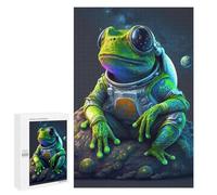 Rompecabezas 1000 PCS Frog Space Astronaut Rompecabezas para Adultos Juguete Decoración De Pared Patrón De Ensamblaje Oferta como Regalos para Toda La Familia 1000 PCS