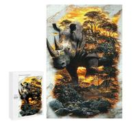 Rompecabezas 1000 PCS Guardian of The Savanna Rompecabezas para Adultos Juguete Decoración De Pared Regalo De Cumpleaños Oferta como Regalos para Toda La Familia 1000 PCS