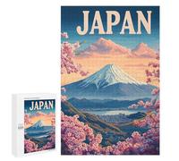 Rompecabezas 1000 PCS Japan Landscape with Mount Fuji Rompecabezas para Adolescentes Carrera De Velocidad Manual Actividades Divertidas En Casa Juego Desafiante Y Juego Familiar 1000 PCS