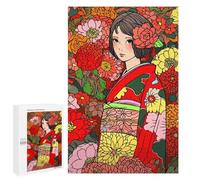 Rompecabezas 1000 PCS Japanese Kimono Girl Art Rompecabezas para Adultos Juguete Decoración De Pared Patrón De Ensamblaje Oferta como Regalos para Toda La Familia 1000 PCS