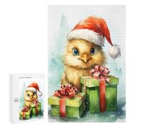 Rompecabezas 1000 PCS Jolly Chicken Christmas Rompecabezas para Adultos Juguete Decoración De Pared Patrón De Ensamblaje Oferta como Regalos para Toda La Familia 1000 PCS