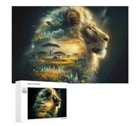 Rompecabezas 1000 PCS Lion King Sunset Rompecabezas Juguetes Antiestrés Pero Divertidos Y Humorísticos Oferta como Regalos para Toda La Familia 1000 PCS