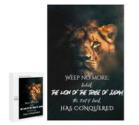Rompecabezas 1000 PCS Lion of Judah Conquered Rompecabezas para Adultos Juguete Decoración De Pared Patrón De Ensamblaje Oferta como Regalos para Toda La Familia 1000 PCS