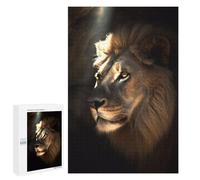 Rompecabezas 1000 PCS Majestic Lion in Dark Cave Rompecabezas para Adultos Juguete Decoración De Pared Regalo De Cumpleaños Oferta como Regalos para Toda La Familia 1000 PCS
