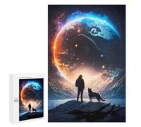 Rompecabezas 1000 PCS Man and His Dog Journey Rompecabezas para Adultos Juguete Decoración De Pared Patrón De Ensamblaje Oferta como Regalos para Toda La Familia 1000 PCS