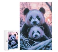 Rompecabezas 1000 PCS Panda Family Portrait Rompecabezas para Adultos Juguete Decoración De Pared Regalo De Cumpleaños Oferta como Regalos para Toda La Familia 1000 PCS