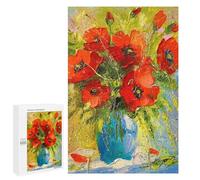 Rompecabezas 1000 PCS para Adolescentes A Bouquet of Poppies Rompecabezas para Adultos Juguetes DIY para La Diversión Familiar Ayuda A Ejercitar El Cerebro 1000 PCS