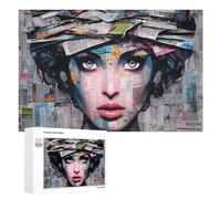 Rompecabezas 1000 PCS para Adolescentes Abstract Collage Portrait Urban Fusion Rompecabezas para Adultos Juegos Relajantes Difícil Difícil Desafío Educativo 1000 PCS