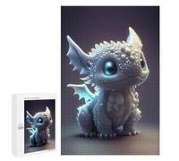 Rompecabezas 1000 PCS para Adolescentes Adorable Baby Dragon Artwork -3 Rompecabezas para Adultos Juego Familiar Decoración del Hogar para Cumpleaños, Navidad 1000 PCS