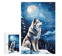 Rompecabezas 1000 PCS para Adolescentes Alaska Wolf Snow Pixel Art Rompecabezas para Adultos Juego Familiar Una Obra De Arte como Regalo para Toda La Familia 1000 PCS