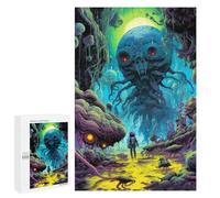 Rompecabezas 1000 PCS para Adolescentes Alien Encounter in A Fantasy Forest Rompecabezas para Adultos Juegos Divertidos Una Obra De Arte Ayuda A Ejercitar El Cerebro 1000 PCS