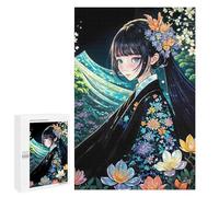 Rompecabezas 1000 PCS para Adolescentes Anime Girl in Kimono Rompecabezas para Adultos Juguetes DIY para La Diversión Familiar Ayuda A Ejercitar El Cerebro 1000 PCS