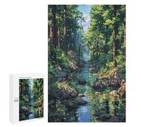 Rompecabezas 1000 PCS para Adolescentes Anime River Forest Fantasy Rompecabezas Juegos Familiares Ensamblaje De Patrones Cumpleaños Y Navidad 1000 PCS