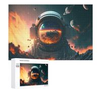 Rompecabezas 1000 PCS para Adolescentes Astronaut in Fiery Space Rompecabezas para Adolescentes Juegos Divertidos Ensamblaje De Patrones Ayuda Al Cerebro A Ejercitarse 1000 PCS