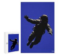 Rompecabezas 1000 PCS para Adolescentes Astronaut Silhouette - Space Explorer on Blue Rompecabezas para Adultos Juego Práctico Arte De Pared Desafiante De Completar 1000 PCS