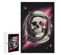 Rompecabezas 1000 PCS para Adolescentes Astronaut Skull in Space Rompecabezas para Adultos Juego Práctico Arte De Pared Desafiante De Completar 1000 PCS