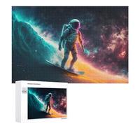 Rompecabezas 1000 PCS para Adolescentes Astronaut Surfing in Space -10 Rompecabezas para Adultos Juego De Ingenio Análisis Y Lógica 1000 PCS
