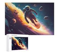 Rompecabezas 1000 PCS para Adolescentes Astronaut Surfing in Space -17 Rompecabezas para Adultos Juego De Ingenio Análisis Y Lógica 1000 PCS