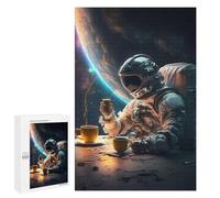 Rompecabezas 1000 PCS para Adolescentes Astronaut's Coffee Break Rompecabezas para Adolescentes Juegos Divertidos Ensamblaje De Patrones Ayuda Al Cerebro A Ejercitarse 1000 PCS