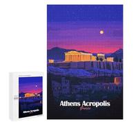 Rompecabezas 1000 PCS para Adolescentes Athens Acropolis Night Rompecabezas Juegos Familiares Ensamblaje De Patrones Cumpleaños Y Navidad 1000 PCS
