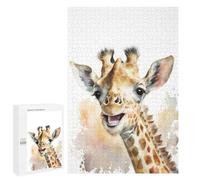 Rompecabezas 1000 PCS para Adolescentes Baby Giraffe Watercolor Rompecabezas para Adultos Juego Familiar Decoración del Hogar para Cumpleaños, Navidad 1000 PCS