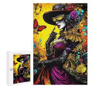 Rompecabezas 1000 PCS para Adolescentes Baroque Gothic Elegance - Mysterious Victorian Lady in Ornate Fashion Rompecabezas para Adultos Juego Práctico Arte De Pared Desafiante De Completar 1000 PCS