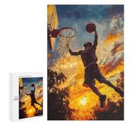 Rompecabezas 1000 PCS para Adolescentes Basketball Player Dunking Rompecabezas DIY Juguetes Una Obra De Arte como Regalo para Toda La Familia 1000 PCS