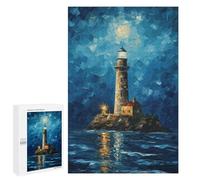 Rompecabezas 1000 PCS para Adolescentes Beacon in The Night Rompecabezas para Adultos Juego Práctico Arte De Pared Desafiante De Completar 1000 PCS